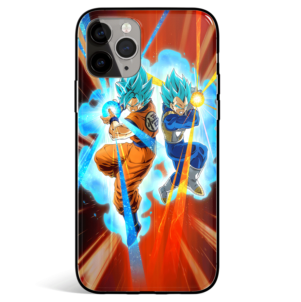 Dragon Ball Orange Background Son Goku Tempered Glass Soft Silicone iPhone  Case, Monkey Ninja