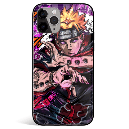 Naruto Pain Tempered Glass Soft Silicone iPhone Case Hipop Fire