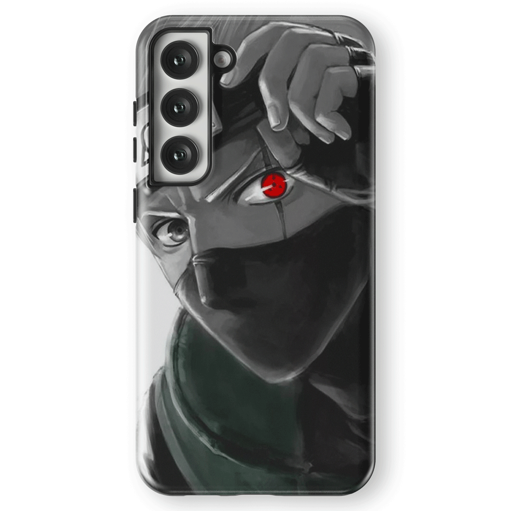 Kakashi Sharingan Put Headband Up Tempered Glass Tough Soft Silicone Samsung Case