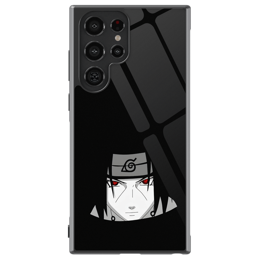 Missing-Nin Itachi Silhouettes Tempered Glass Tough Soft Silicone Samsung Case