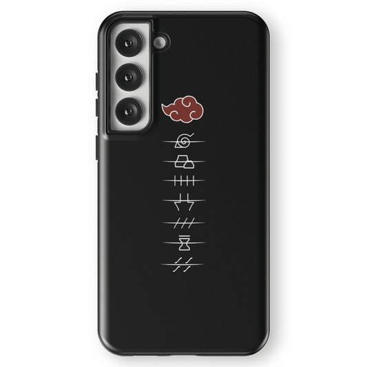 Akatsuki Anime Tempered Glass Tough Samsung Phone Case for Samsung