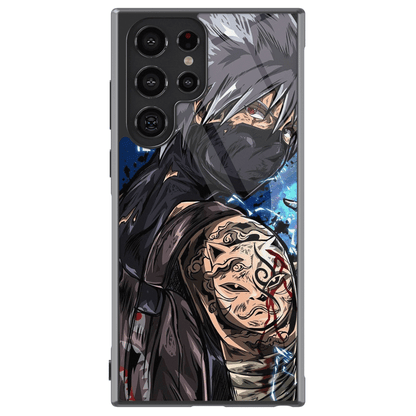 Kakashi Anime Tempered Glass Tough Phone Case for Samsung