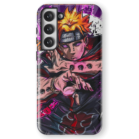 Pain Naruto Anime Tempered Glass Tough Phone Case for Samsung