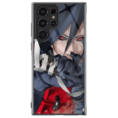 Madara Naruto Anime Hand Draw Tempered Glass Tough Phone Case for Samsung