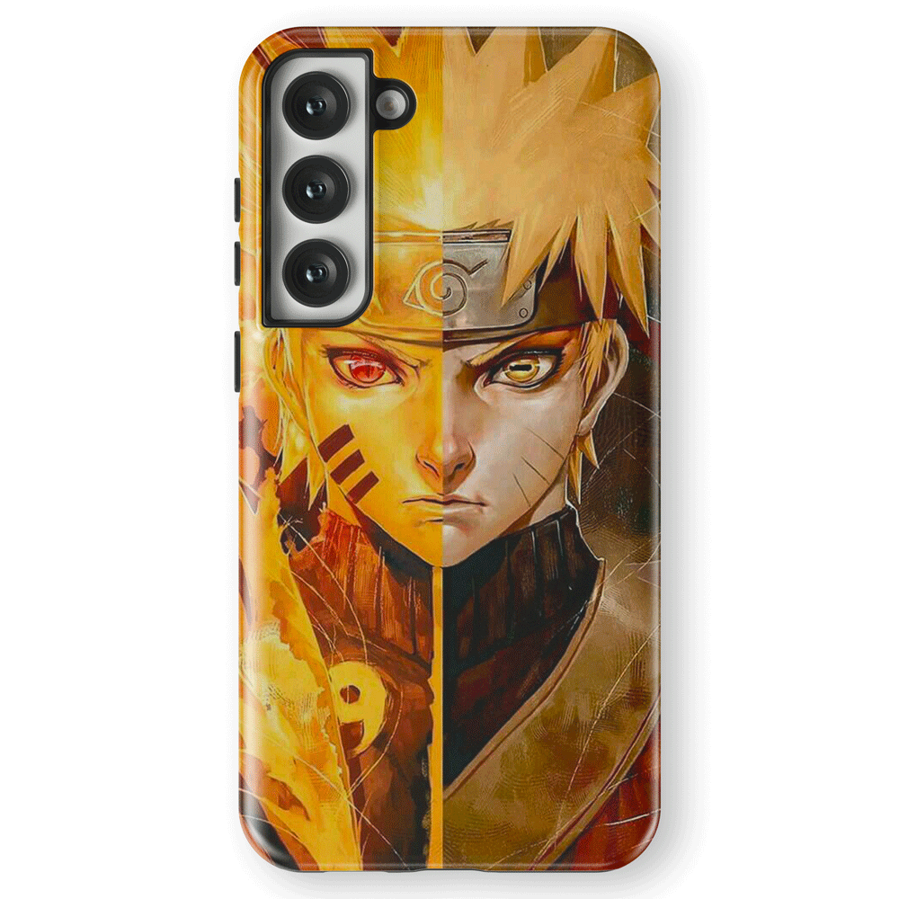 Naruto Kurama Chakra Mode & Baryon Mode Tempered Glass Tough Samsung Phone Case