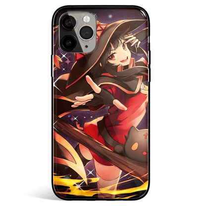 KonoSuba Megumin Tempered Glass Soft Silicone iPhone Case