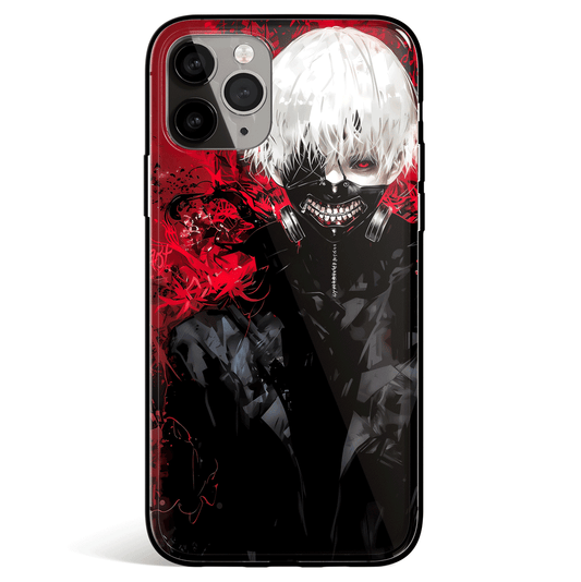 Tokyo Ghoul Kaneki Ken Tempered Glass Soft Silicone iPhone Case