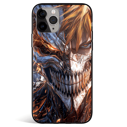 Bleach Ichigo King Tempered Glass Soft Silicone iPhone Case