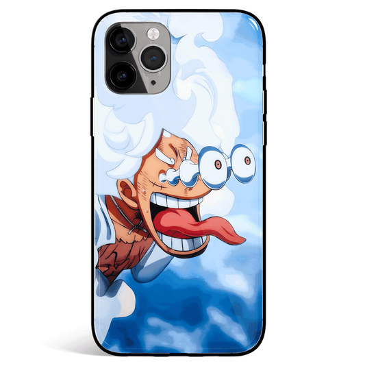 One Piece Luffy Shocking Tempered Glass Soft Silicone iPhone Case