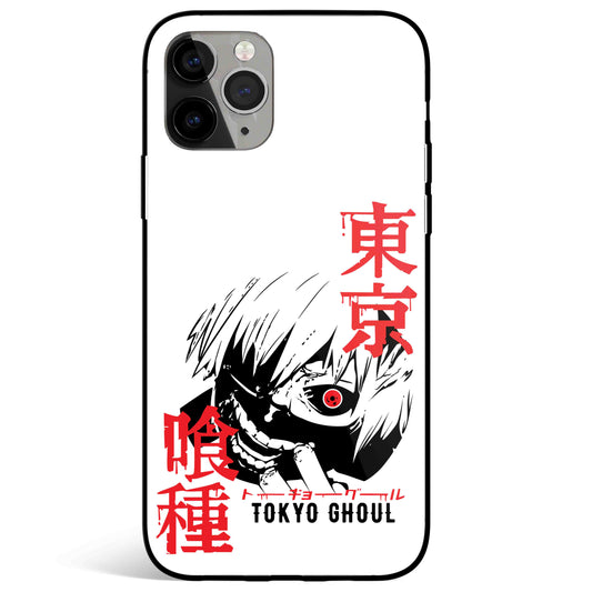 Tokyo Ghoul Kaneki Ken White Tempered Glass Soft Silicone iPhone Case