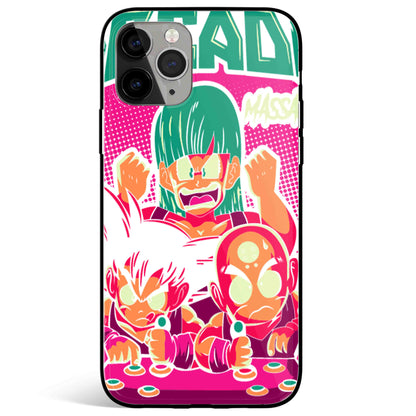 Dragon Ball Arcade Tempered Glass Soft Silicone iPhone Case