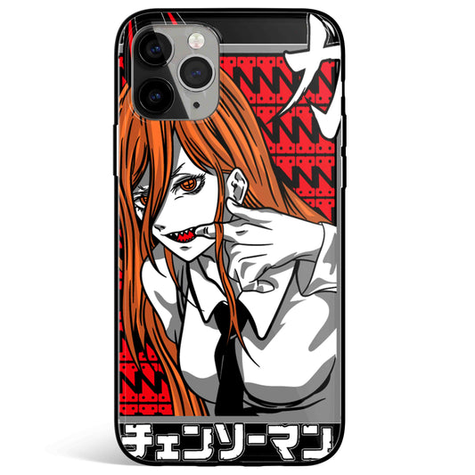 Chainsaw Man Devil Tempered Glass Soft Silicone iPhone Case