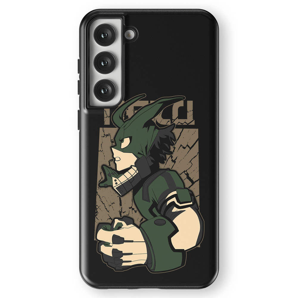 My Hero Academia Deku Costume Tempered Glass Tough Soft Silicone Samsung Case