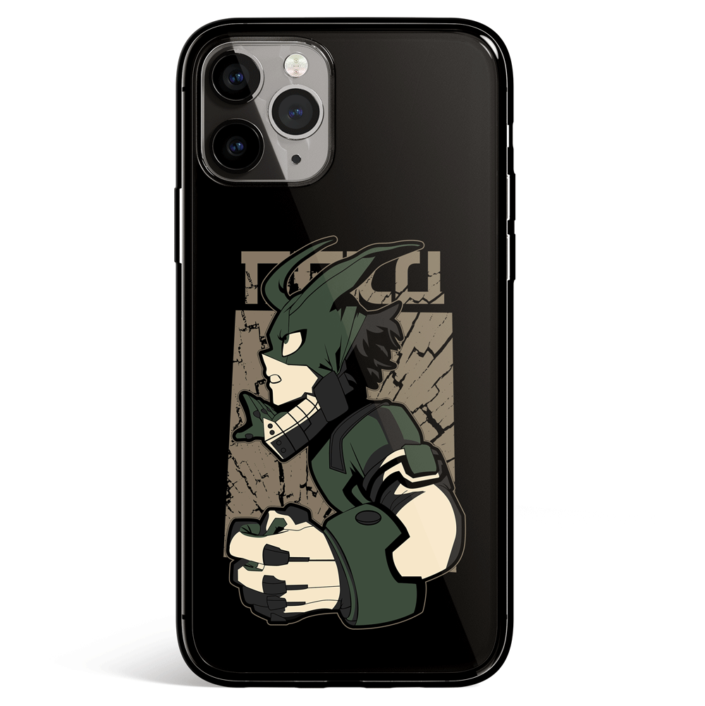 My Hero Academia Deku Costume Tempered Glass Soft Silicone iPhone Case