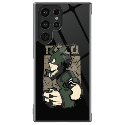 My Hero Academia Deku Costume Tempered Glass Tough Soft Silicone Samsung Case