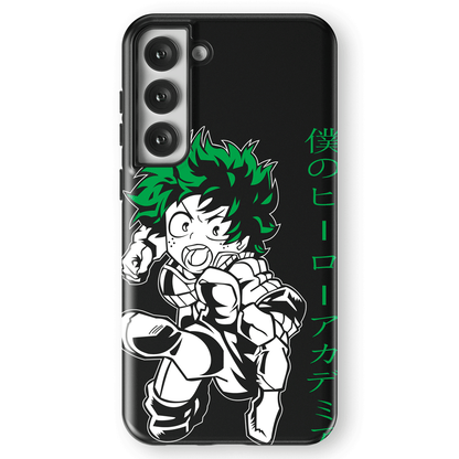 My Hero Academia Deku Izuku Tempered Glass Tough Soft Silicone Samsung Case