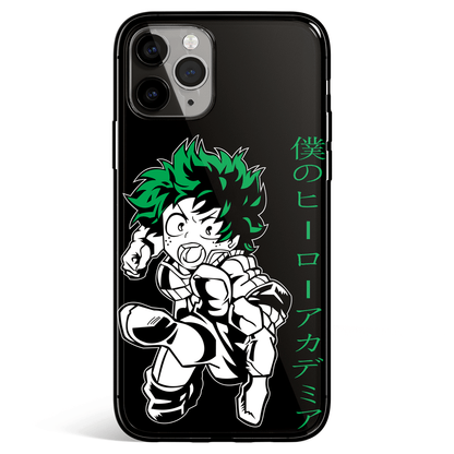 My Hero Academia Deku Izuku Tempered Glass Soft Silicone iPhone Case 1074