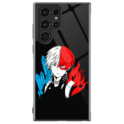 My Hero Academia Shoto Tempered Glass Tough Soft Silicone Samsung Case