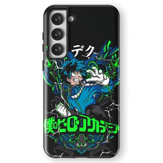 My Hero Academia Deku Izuku Tempered Glass Tough Soft Silicone Samsung Case