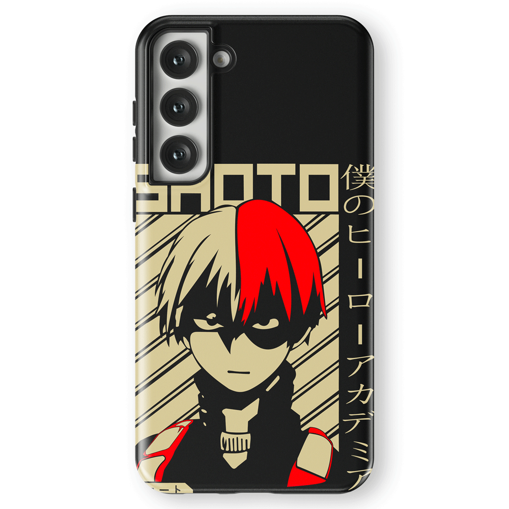 My Hero Academia Shoto Tempered Glass Tough Soft Silicone Samsung Case