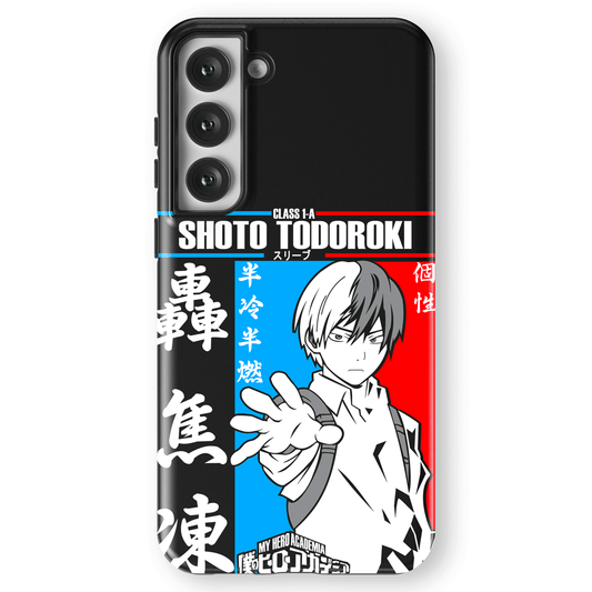 My Hero Academia Shoto Tempered Glass Tough Soft Silicone Samsung Case