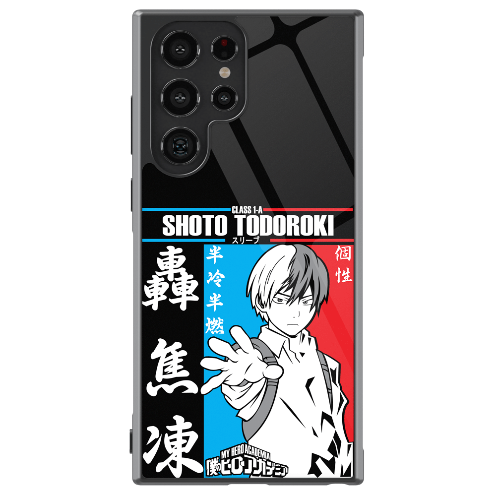 My Hero Academia Shoto Tempered Glass Tough Soft Silicone Samsung Case