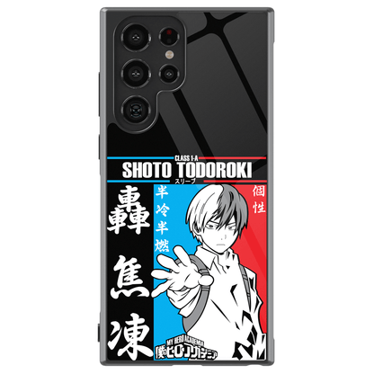 My Hero Academia Shoto Tempered Glass Tough Soft Silicone Samsung Case