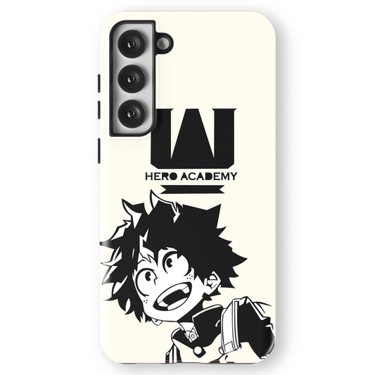 My Hero Academia Deku Izuku Tempered Glass Tough Soft Silicone Samsung Case