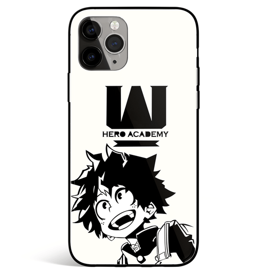 My Hero Academia Deku Izuku Tempered Glass Soft Silicone iPhone Case 1082