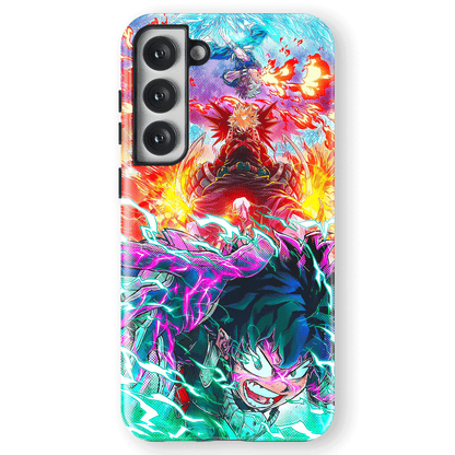 My Hero Academia Deku Izuku Tempered Glass Tough Soft Silicone Samsung Case