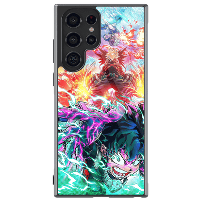 My Hero Academia Deku Izuku Tempered Glass Tough Soft Silicone Samsung Case