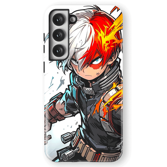 My Hero Academia Shoto Fanart Tempered Glass Tough Soft Silicone Samsung Case