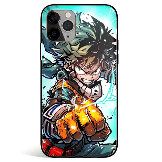 My Hero Academia Deku Izuku Tempered Glass Soft Silicone iPhone Case 1092