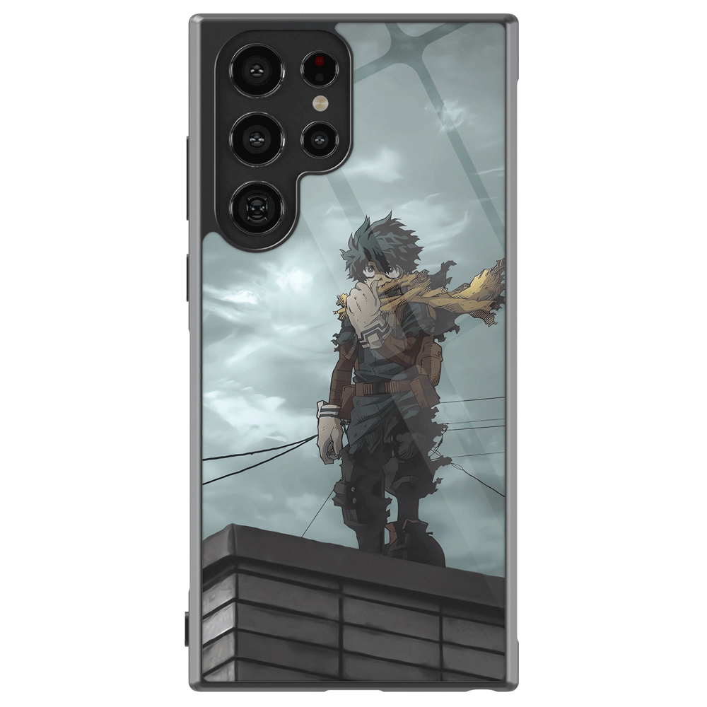 My Hero Academia True Hero Tempered Glass Tough Soft Silicone Samsung Case