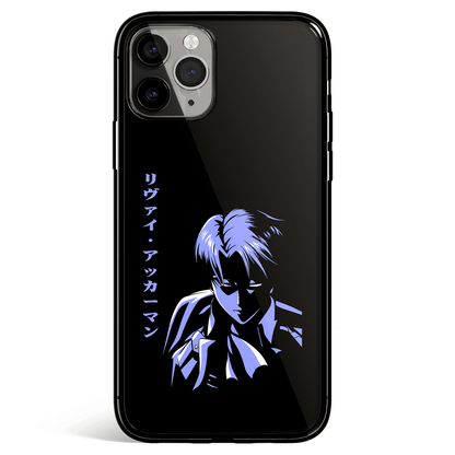 Attack on Titan Levi Tempered Glass Soft Silicone iPhone Case