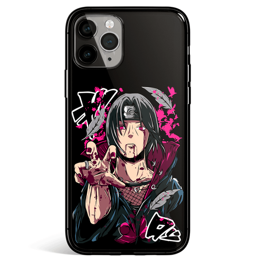 Naruto Itachi My Stupid Brother Tempered Glass Soft Silicone iPhone Case