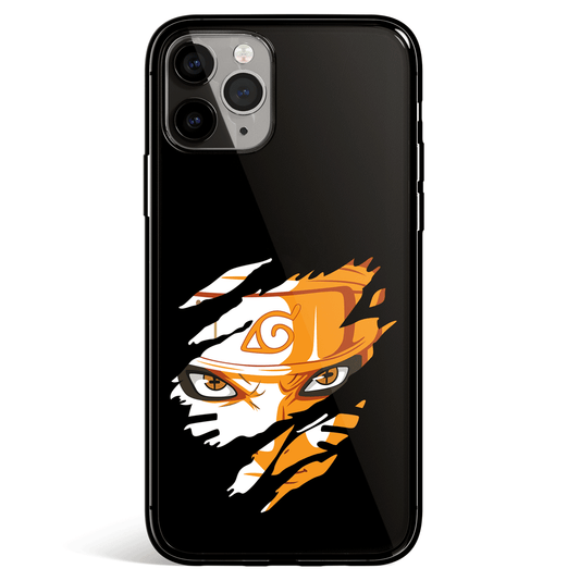 Naruto Will of Fire Tempered Glass Soft Silicone iPhone Case