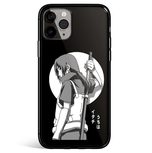 Naruto Itachi Anbu Moon Tempered Glass Soft Silicone iPhone Case