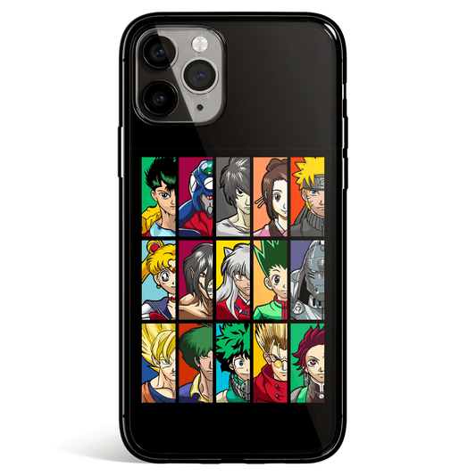 All Anime Poster Tempered Glass Soft Silicone iPhone Case