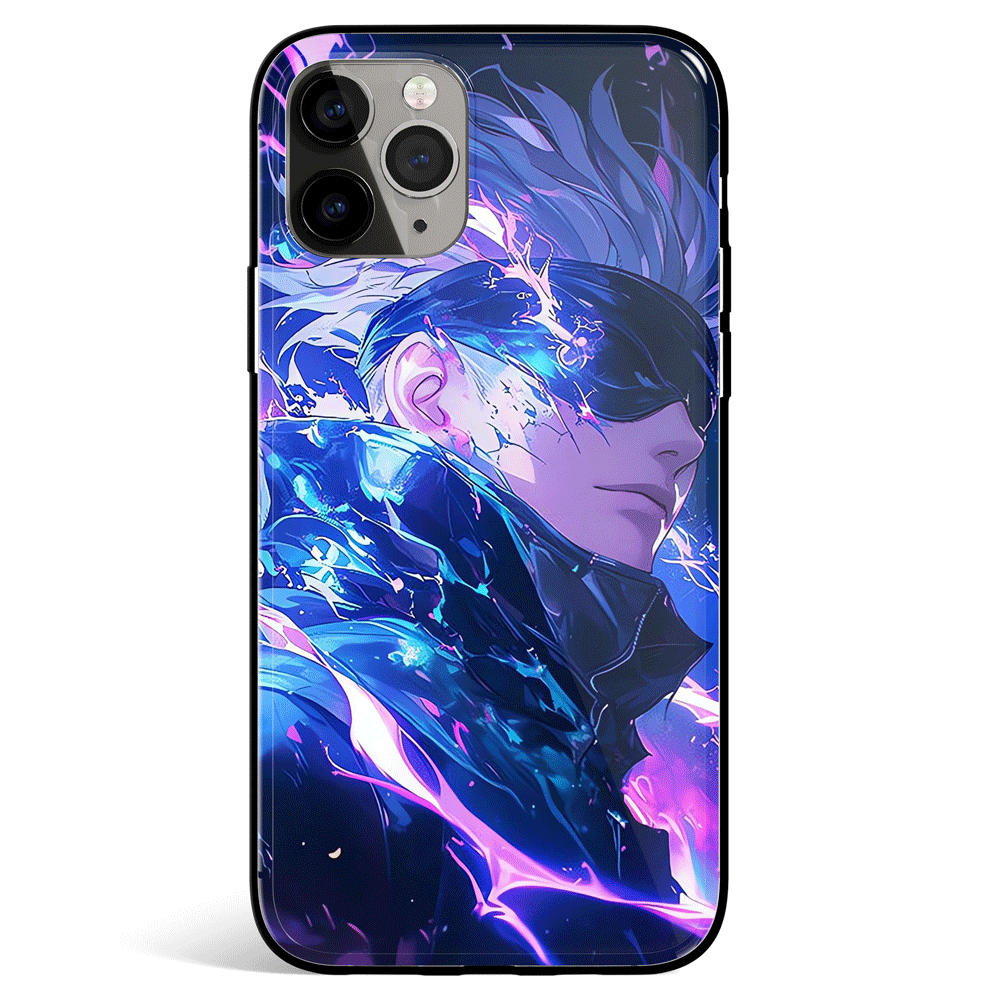 Jujutsu Kaisen Gojo Tempered Glass Soft Silicone iPhone Case