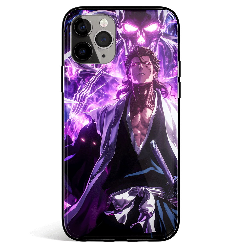 Bleach Aizen Fanart Tempered Glass Soft Silicone iPhone Case