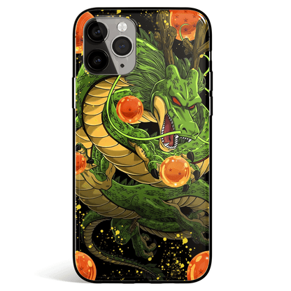 Dragon Ball Shenron State Your Wish Tempered Glass Soft Silicone iPhone Case