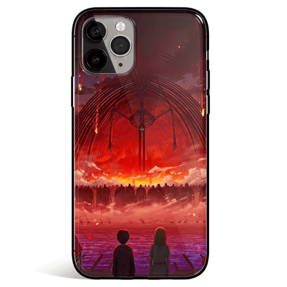 Attack on Titan The Rumbling Tempered Glass Soft Silicone iPhone Case