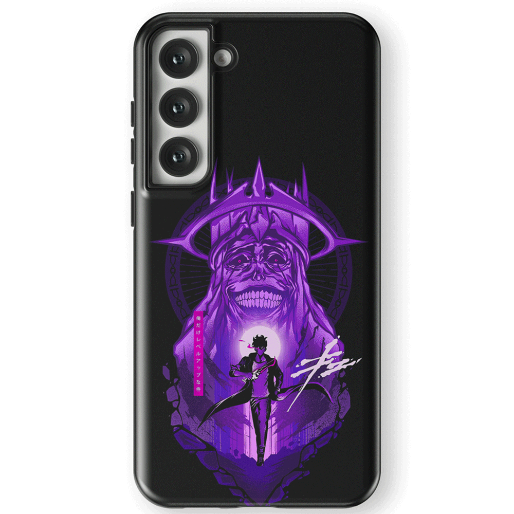 Solo Leveling Sung Jin-woo Tempered Glass Tough Samsung Phone Case