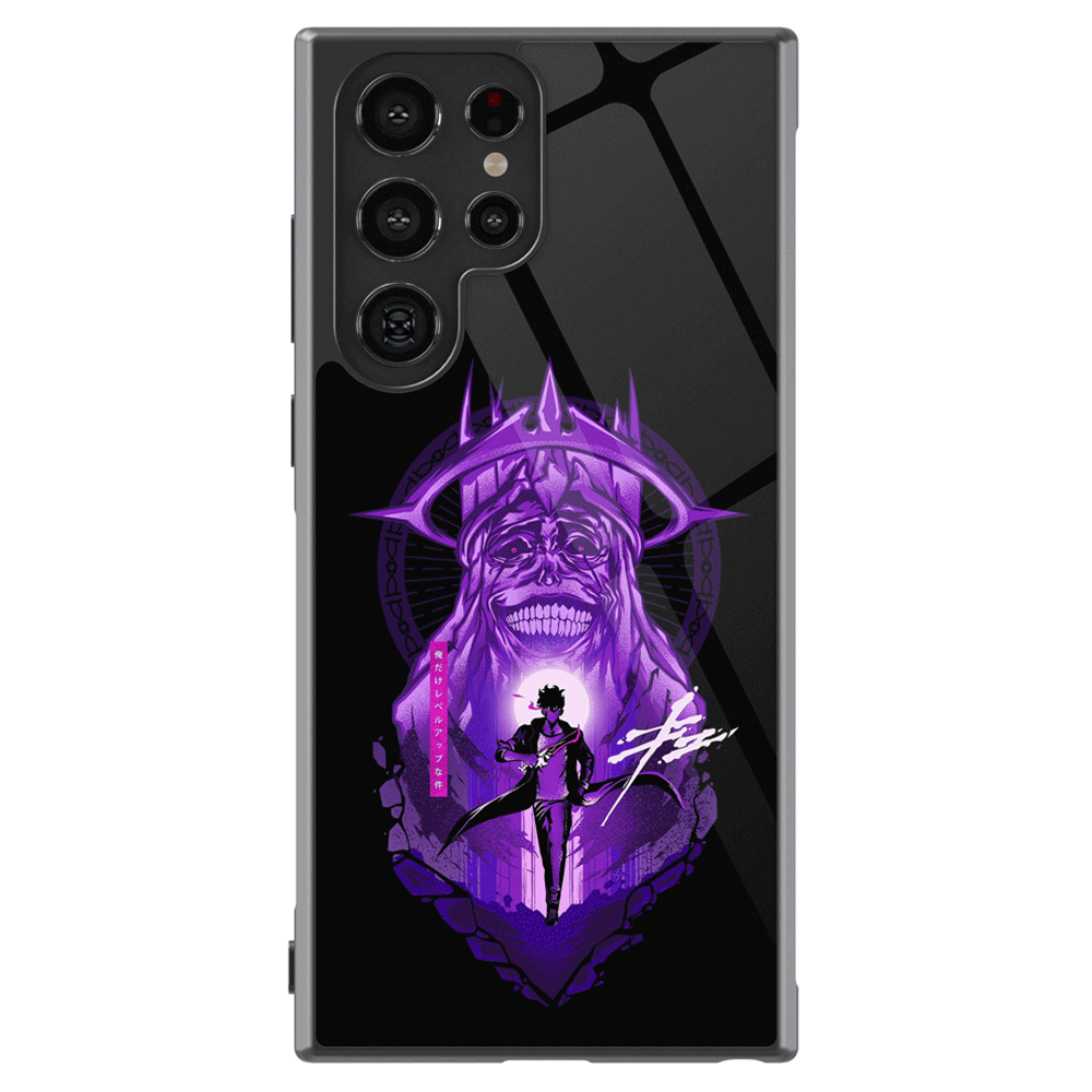 Solo Leveling Sung Jin-woo Tempered Glass Tough Samsung Phone Case