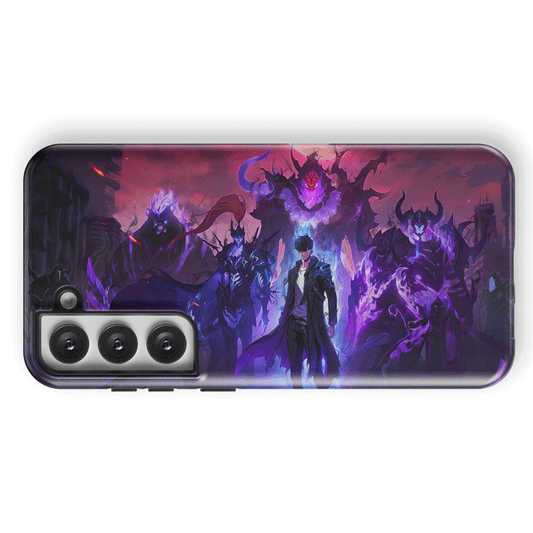 Solo Leveling Summon Shadow Tempered Glass Tough Samsung Phone Case