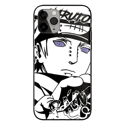 Naruto Characters Sketch Tempered Glass iPhone Case- Madara Pain Sasuke-Phone Case-Monkey Ninja-iPhone X/XS-Madara-Tempered Glass-Monkey Ninja