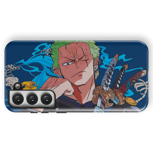 One Piece Roronoa Zoro Tempered Glass Tough Samsung Phone Case