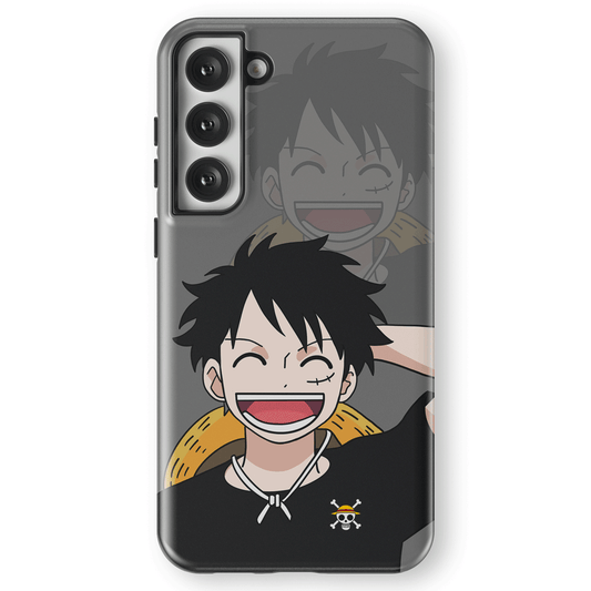 One Piece Luffy Tempered Glass Tough Samsung Phone Case