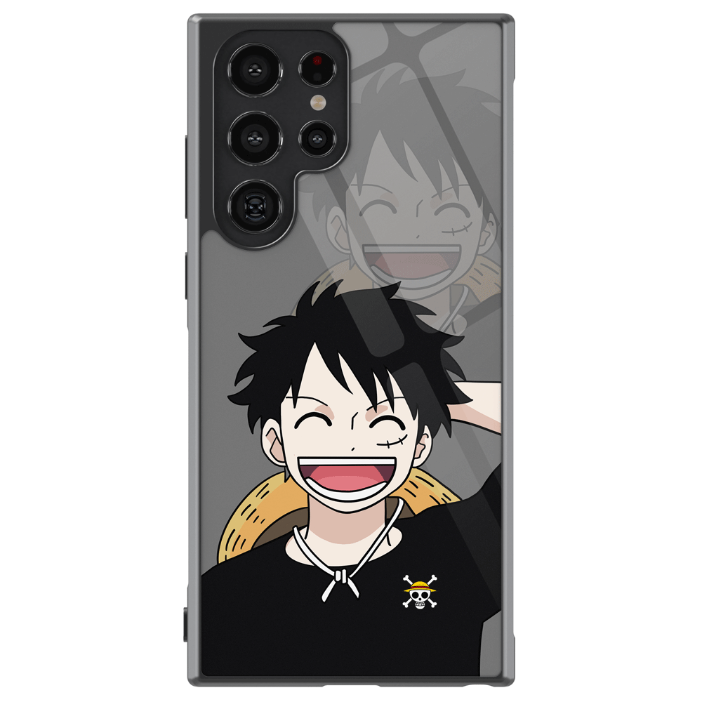 One Piece Luffy Tempered Glass Tough Samsung Phone Case